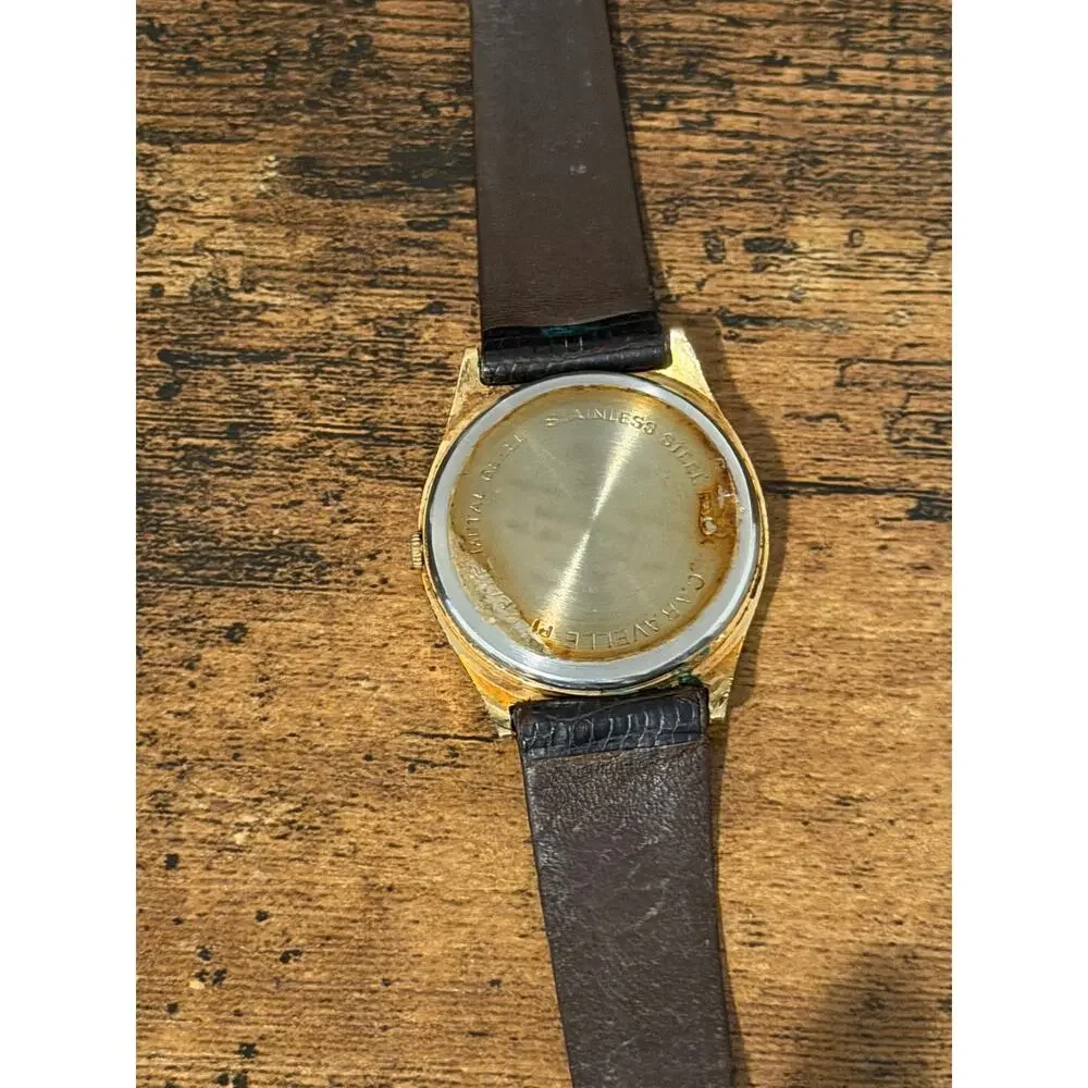 Caravelle Quartz Diamond Accent Gradient Dial Vintage Dress Watch